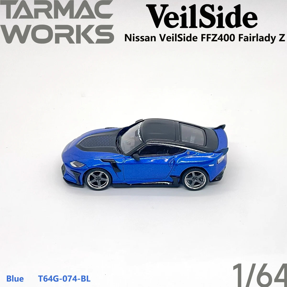 Tarmac Works Global64 1:64 JDM VeilSide FFZ400 Fairlady Z Blue T64G‑074‑BL Collectible Model Vehicles Alloy In Stock