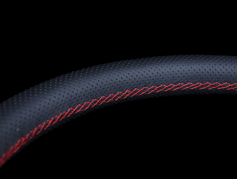 Nardi Classic 330mm Steering Wheel - Black Perforated Leather / Red Stitch image 4