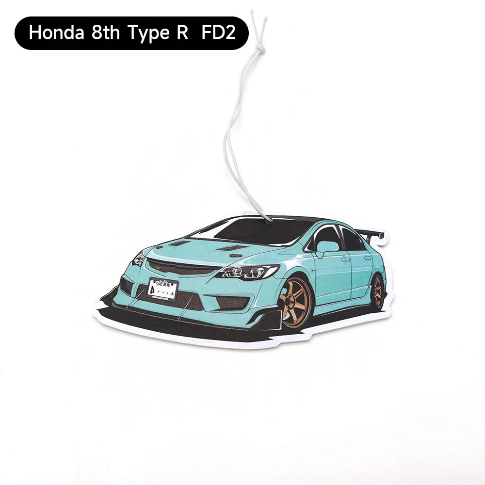 JDM Car Air Freshener Hanging Rearview Mirror Perfume Flavoring Solid Paper For Fit Honda Accord GK5 Odyssey Diffuser Accessori