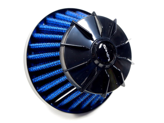 VMS Air Filter Breather Turbino Style 12MM Black Top Blue Mesh Filter image 0