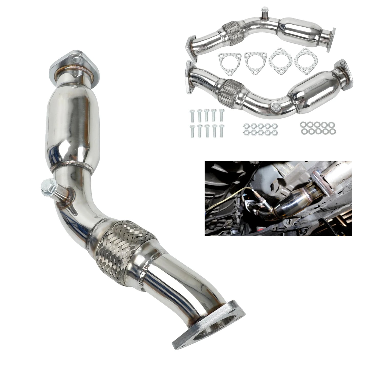 For Infiniti Nissan Exhaust Downpipe Test Pipe For 2003-2006 350Z G35 FX35 3.5L V6 VQ35DE