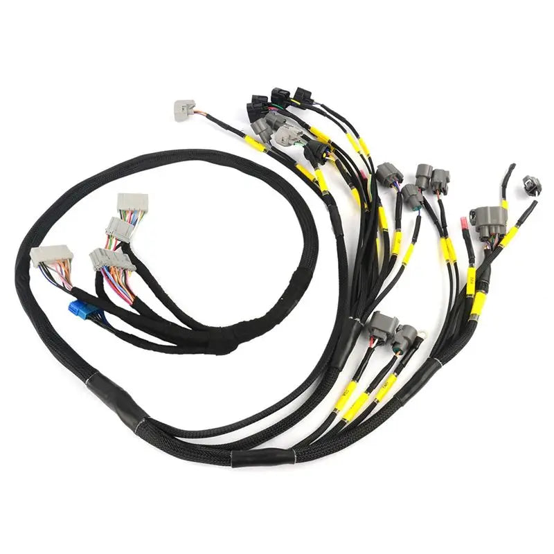 ABGG-CNCH-OBD2-1 Engine Motor Wiring Harness Replacement For Honda Civic Integra B16 B18 D16 EK EG EM Tucked OBD2 Budget D & B-S