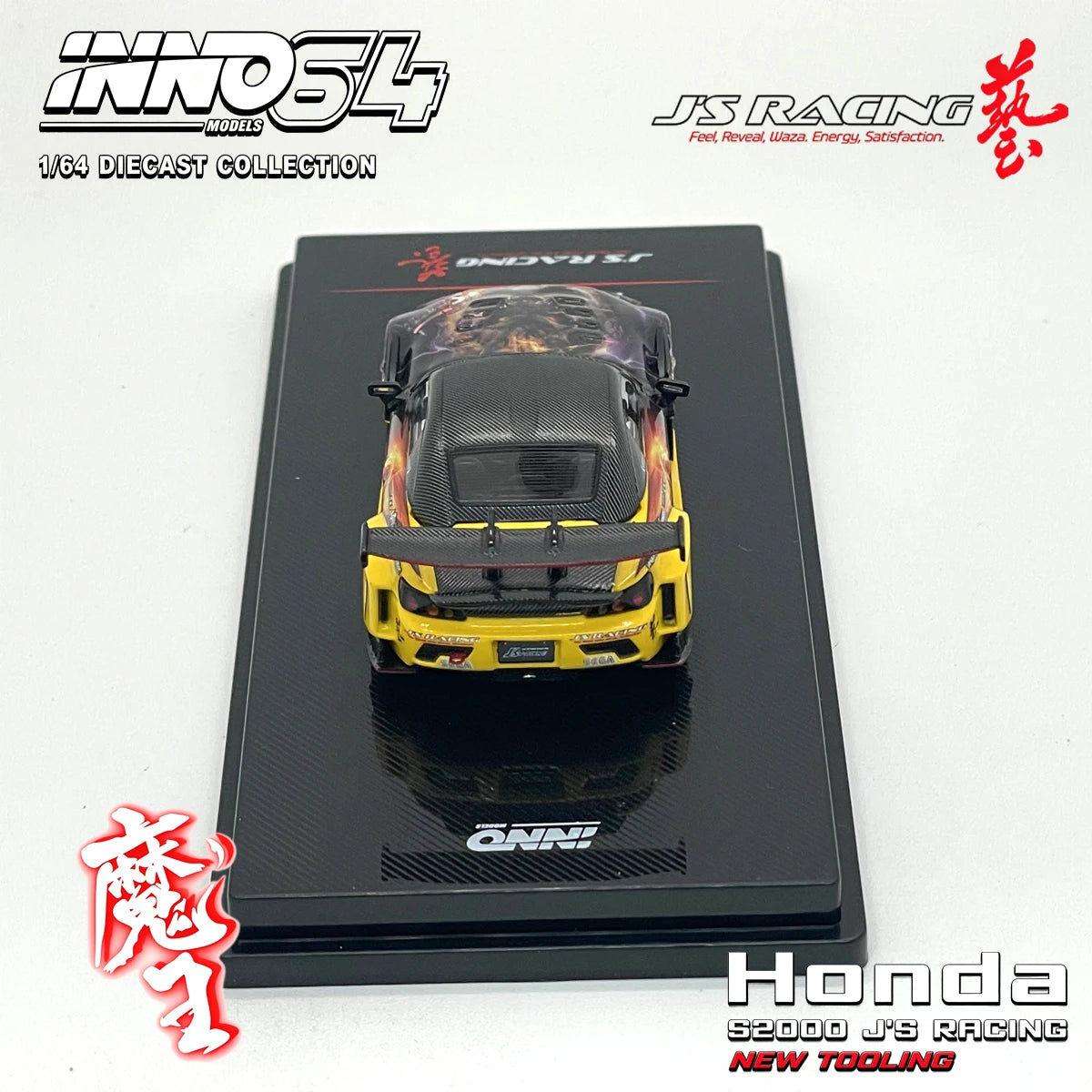 INNO64 1:64 JDM S2000 (AP1) J'S Racing "MAOU" IN64-S2000JS-MAOU Diecast Model Car in Stock Ready To Ship