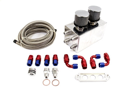 PLM Power Driven Universal Oil Catch Can Kit Breather Tank image 1