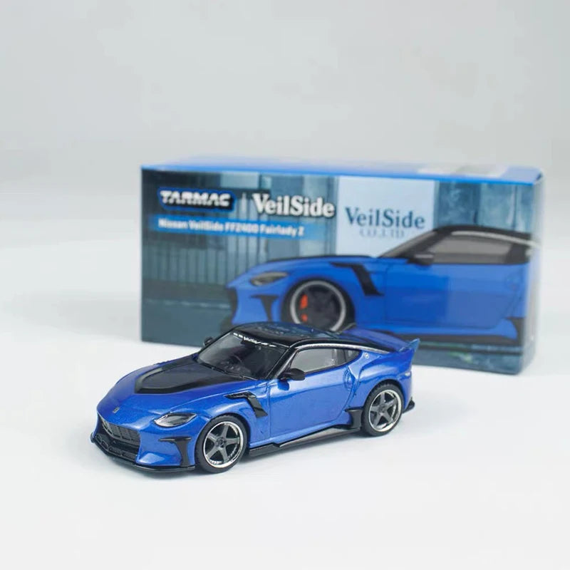 Tarmac Works Global64 1:64 JDM VeilSide FFZ400 Fairlady Z Blue T64G‑074‑BL Collectible Model Vehicles Alloy In Stock