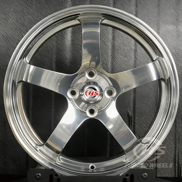 5x100 5x112 5x114.3 5x120 Five Spoke Polished Racing Forged Wheels Rims for  Supra   Type R 350Z 370Z JDM
