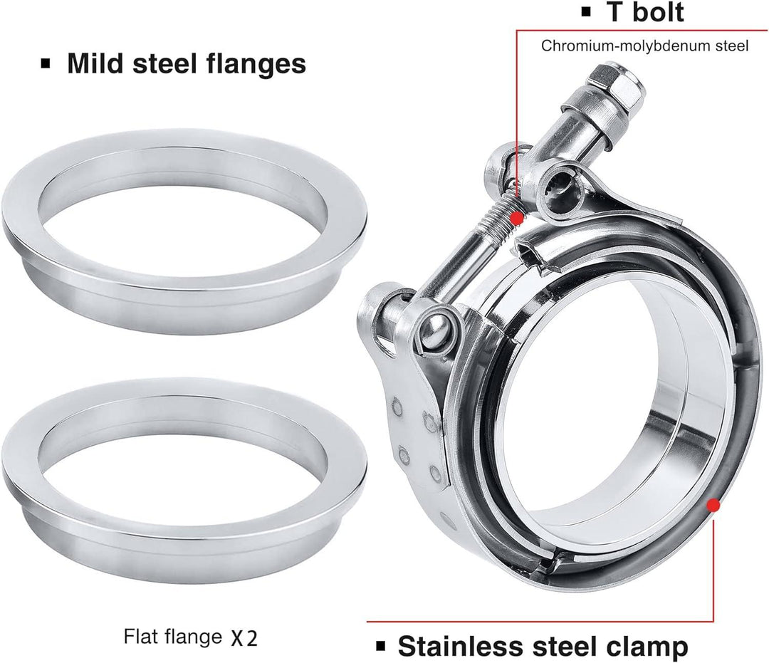 EVIL ENERGY V Band Clamp With Flange Male Female Stainless Steel  image 0