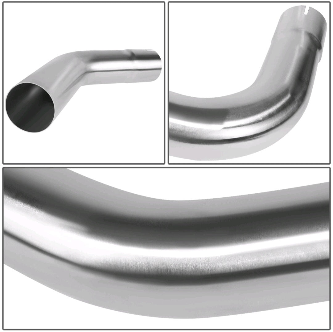 8Pcs 3"OD Stainless Mandrel Bend Straight U-Bend Custom Exhaust Tubing Pipe Kit image 1