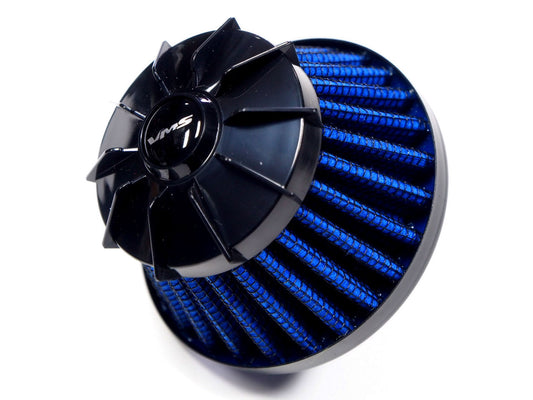 VMS Air Filter Breather Turbino Style 9MM Black Top Blue Mesh Filter image 0