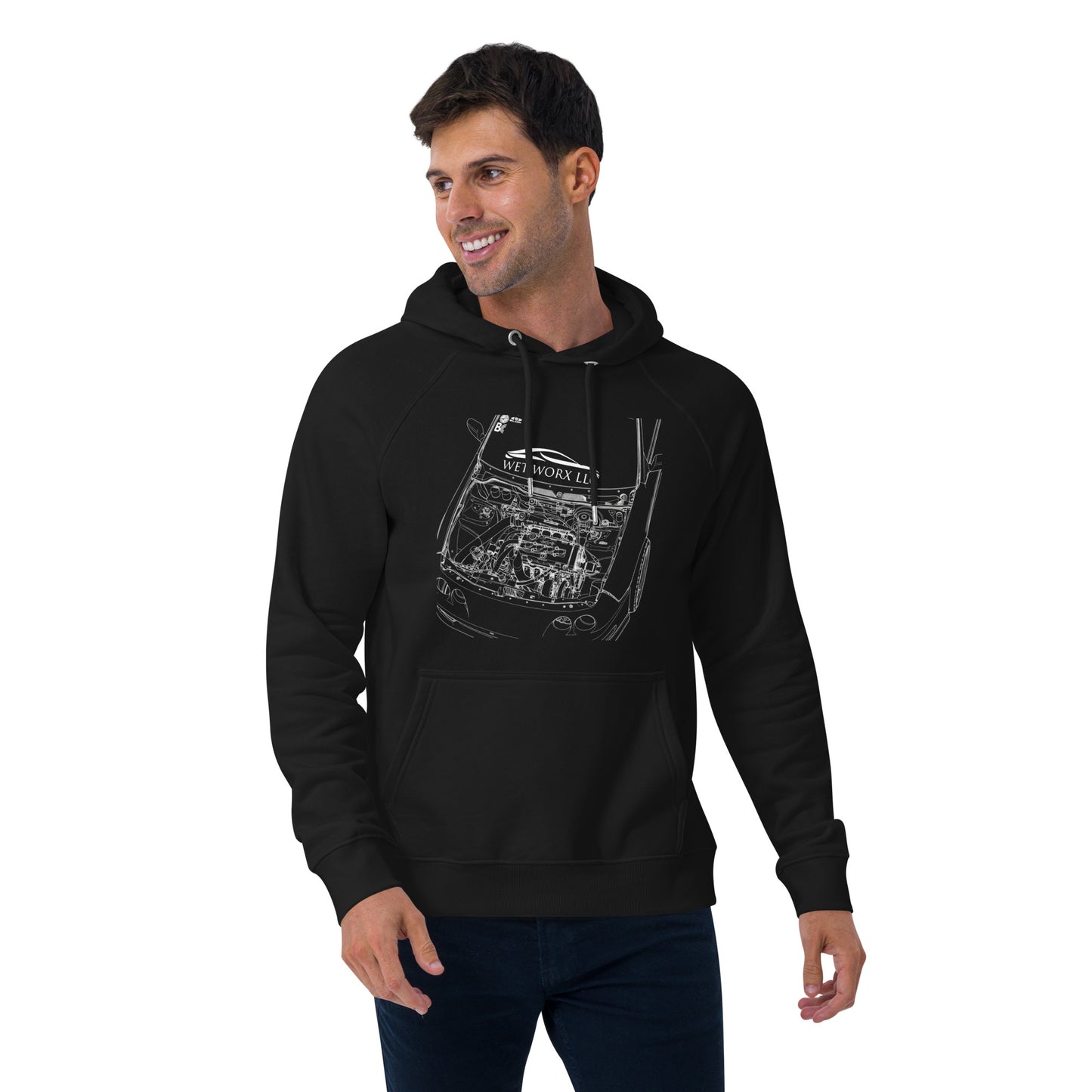 Unisex eco raglan hoodie image 2