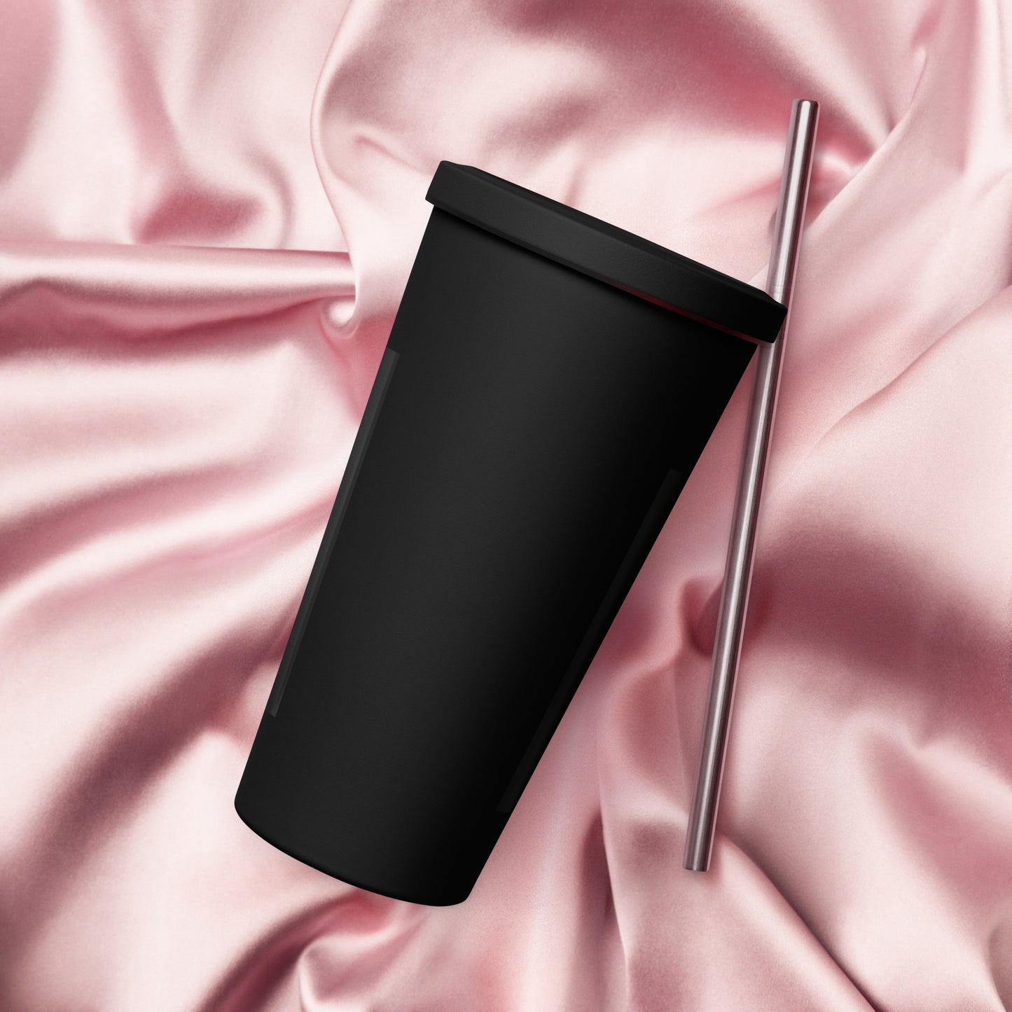 Insulated tumbler with a straw image 2