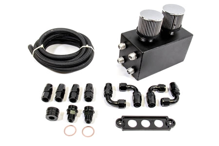 PLM Power Driven Universal Oil Catch Can Kit Breather Tank image 0