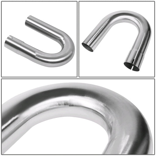 8Pcs 3"OD Stainless Mandrel Bend Straight U-Bend Custom Exhaust Tubing Pipe Kit image 0