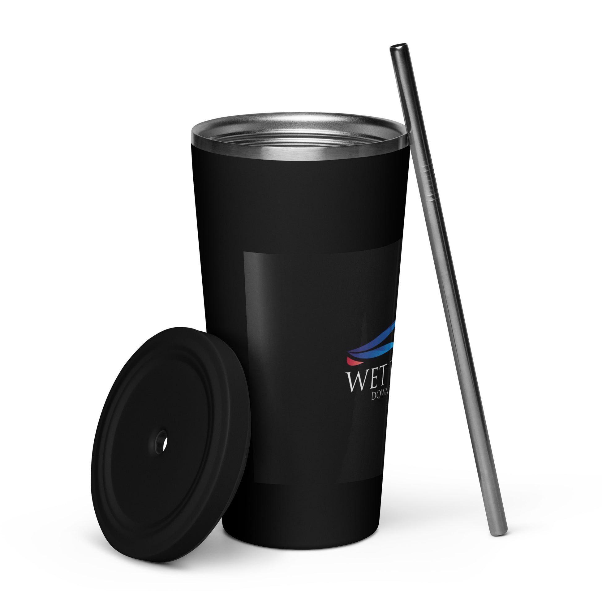 Insulated tumbler with a straw image 11