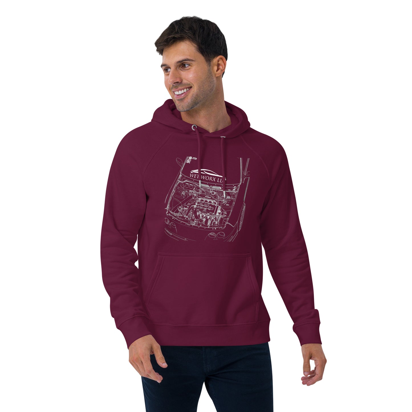 Unisex eco raglan hoodie image 10