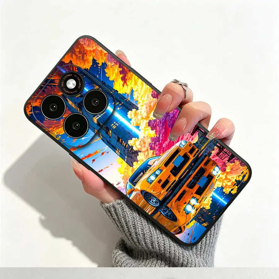 Sunset City JDM Car Case for Motorola Moto G60 75 G50 55 Edge 20 30 40 50 60 70 S30 G71 85 G53 G51 73 G32 96 G22 86 G52 50 S50