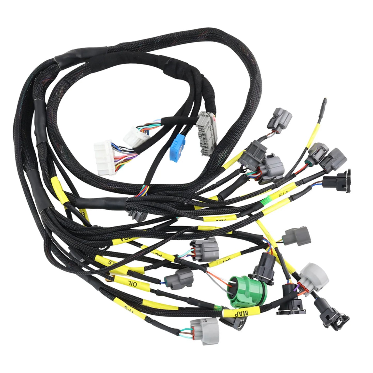 Tucked Engine Harness CNCH-OBD1-1 Budget D & B-series For Civic Integra B16 B18 D16 W/Obd1 Dist/Inj/Alt  92-95 Ecu Plugs