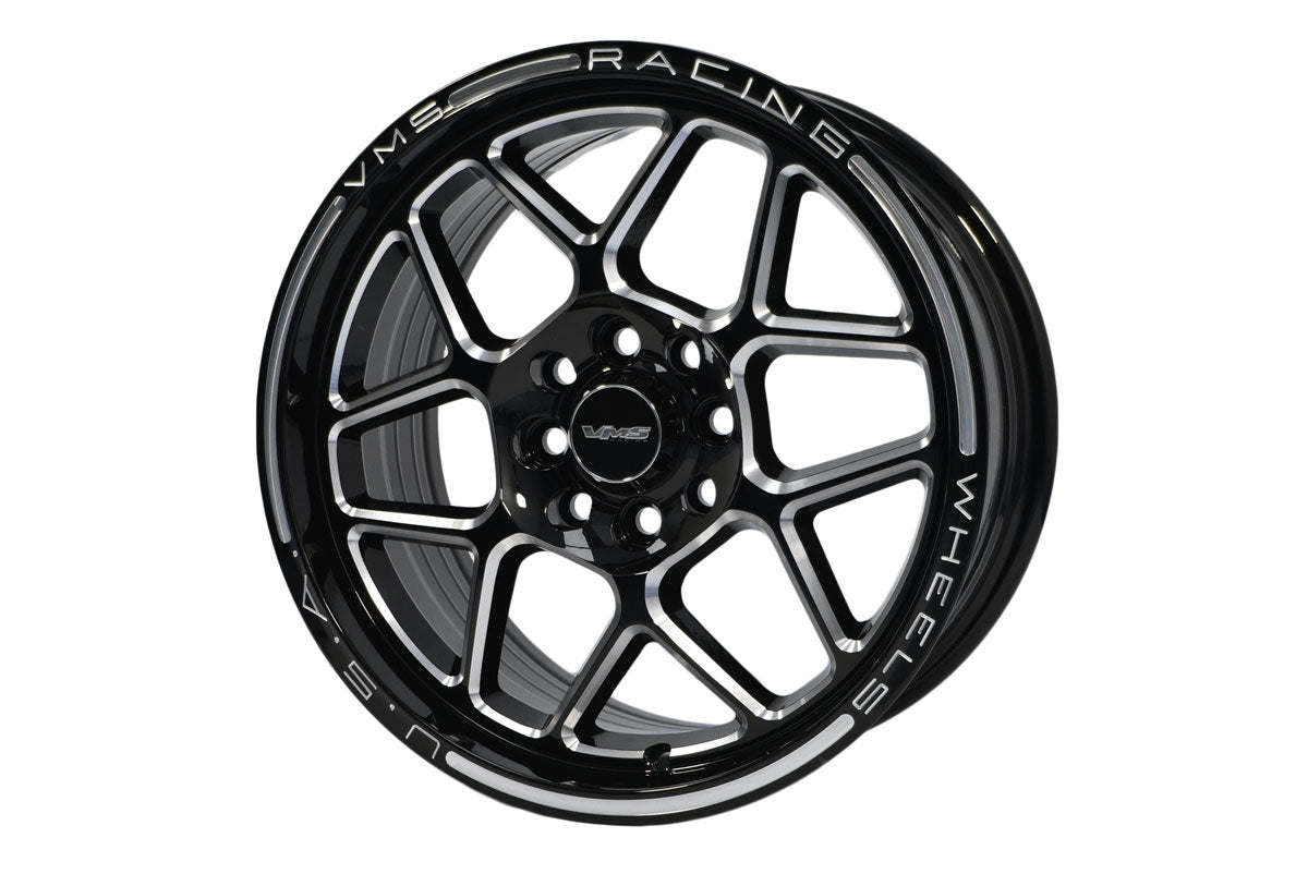VMS Wheels Blackbird 15X7 4X100/114.3 35 ET 73.1  CB Gloss Black Milling image 0