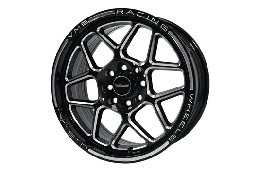 VMS Wheels Blackbird 15X7 4X100/114.3 35 ET 73.1  CB Gloss Black Milling image 0