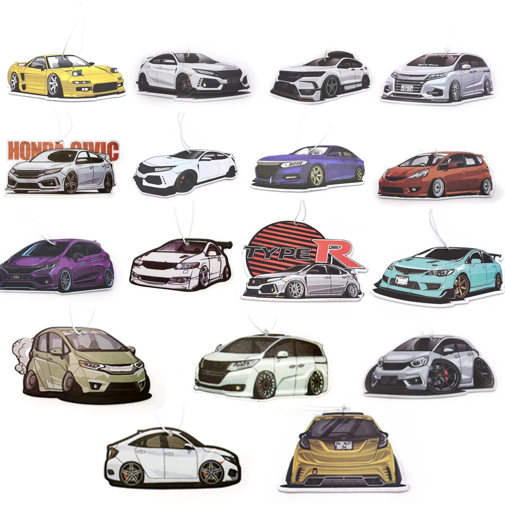 JDM Car Air Freshener Hanging Rearview Mirror Perfume Flavoring  Solid Paper For Fit Honda Accord GK5 Odyssey Diffuser Accessori