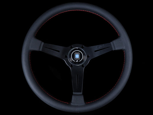 Nardi Classic 330mm Steering Wheel - Black Perforated Leather / Red Stitch image 0