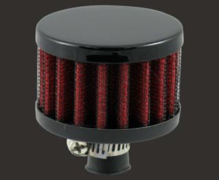 VMS Air Filter Breather Black Top Red Mesh image 0