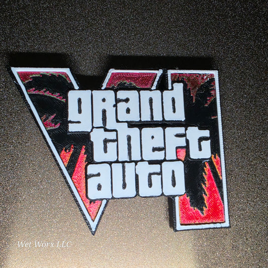 3D Printed Grand Theft Auto VI Logo
