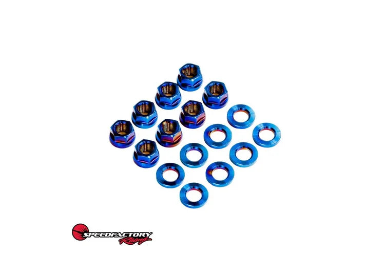 SpeedFactory Burnt Titanium Upper Shock Strut Hardware Kit Civic EF EG EK 88-00 Integra DA DC 90-01